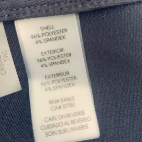 Calvin Klein Navy Blue Pullover Blouse With 3/4 Button Sleeves Size Medium/Large - Picture 6 of 6